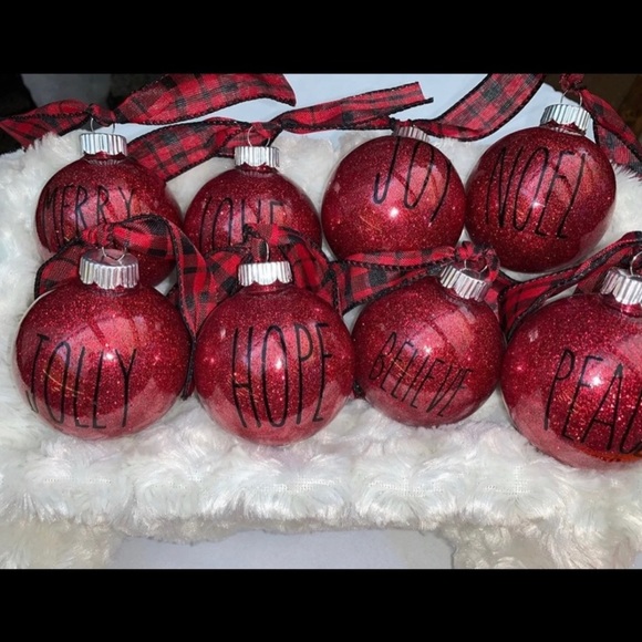 Hand Crafted Other - 🎄 Set of 8 Skinny Font Ornaments